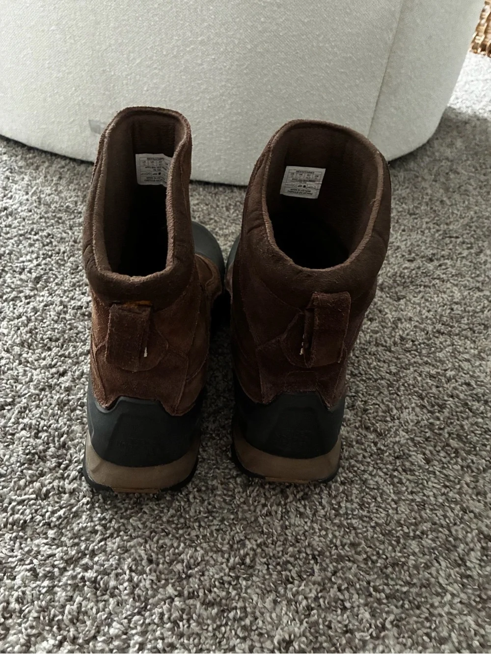 The North Face Men's Brown Suede Waterproof Winter Boots